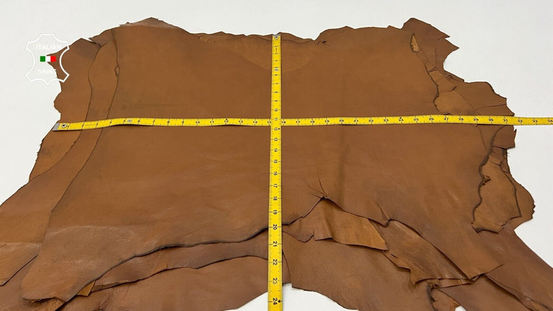 BROWN ANTIQUED Thin Soft Italian Goatskin Goat leather 9 skins 33sqf 0.6mm #C191