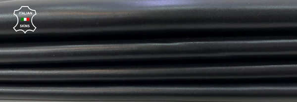 ANTHRACITE BLACK Soft Italian Lambskin leather hides 2 skins 10+sqf 0.8mm #C288