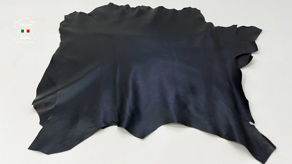 ANTHRACITE BLACK Soft Italian Lambskin leather hides 2 skins 10+sqf 0.8mm #C288