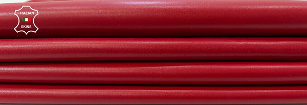 RED Soft Italian Lambskin leather hides Bookbinding 2 skins 10+sqf 0.8mm #C283
