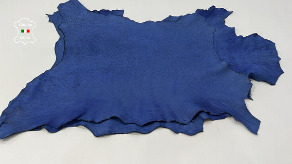 BLUE NATURAL GRAINY DISTRESSED ANTIQUED Lamb leather 2 skins 10+sqf 1.2mm #C200