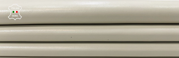 LIGHT IVORY Soft Italian Lambskin Lamb leather hide Bookbinding 6+sqf 0.9mm C282