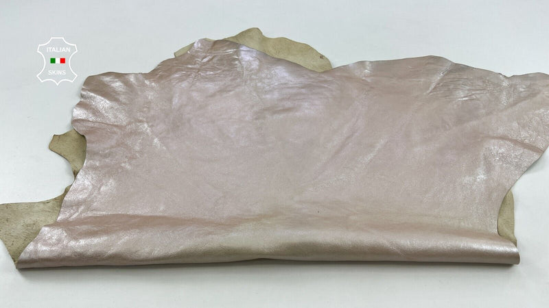 PEARLIZED NUDE Thick Soft Italian Lambskin Sheep leather hides 7sqf 1.1mm #C1601