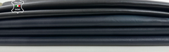 Dark blue and black soft stretch lambskin leather skins from ITALIANSKINS, showing textured, smooth leather surfaces for crafts.