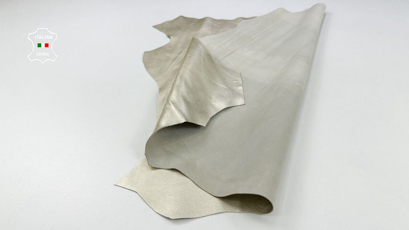 METALLIC LIGHT GOLD SMOOTH Thick Italian Metis Lambskin leather 5sqf 1.1mm C2331