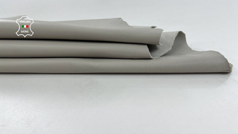 LIGHT GREY Thick Soft Italian Lambskin leather skins hides 7sqf 1.1mm #C1457