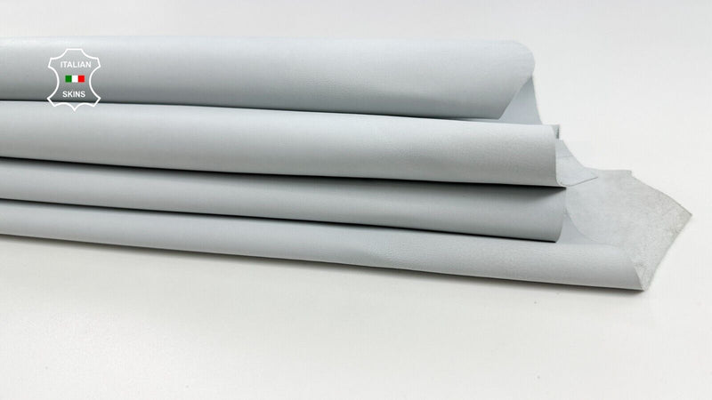 UNDYED ICE WHITE Italian Goatskin Goat leather hides 2 skins 8+sqf 0.9mm #C2154