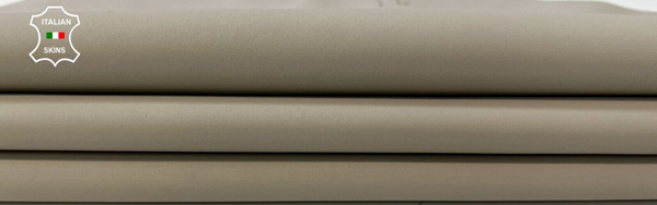 GREYISH BEIGE Soft Italian Lambskin leather hides Bookbinding 6sqf 0.8mm #B9976