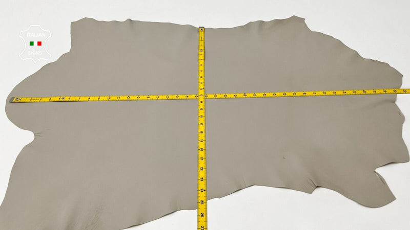 MUSHROOM GREY PANTONE 400 Soft Italian Lambskin leather hides 7+sqf 0.7mm #B9932