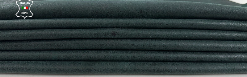 DARK PINE GREEN CRACKED VINTAGE Thin Lambskin leather 2 skins 11+sqf 0.5mm C2815