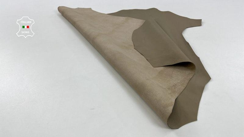 khaki beige Soft Italian Lambskin leather hide Bookbinding 4+sqf 1.0mm #C1452