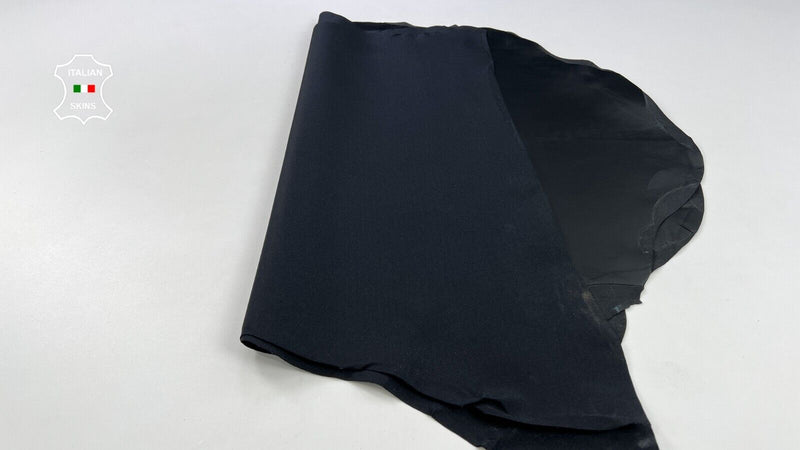 BLACK Thick Soft Italian STRETCH Lambskin leather 2 skins 11+sqf 1.3mm C1886