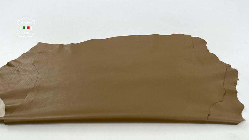 SAND BROWN Soft Italian Lambskin leather Bookbinding 2 skins 10sqf 0.7mm #C1454