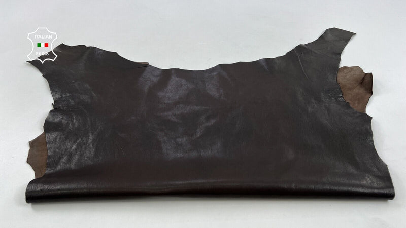 DARK BROWN ROUGH Soft Italian Goatskin Goat leather skin hides 5sqf 0.9mm #C1603