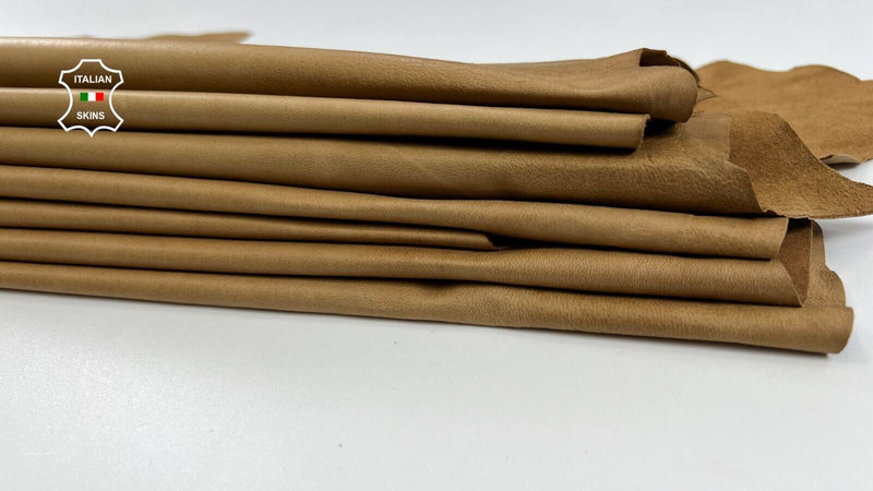 SAND LIGHT BROWN NAKED VINTAGE LOOK  Thin Soft Lamb leather 11+sqf 0.5mm #C2043