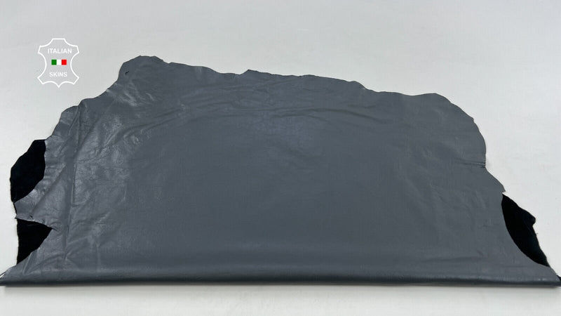 GREY COATED CRINKLE Thin Soft Italian Lambskin leather hides 6sqf 0.5mm #C1666