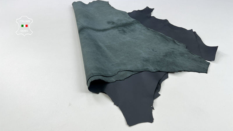 DARK GREY Italian Metis Lambskin Lamb Sheep leather 2 skins 12sqf 0.9mm #C1835