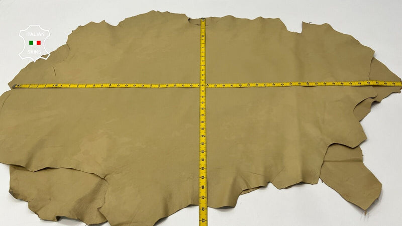 WHEAT YELLOWISH BEIGE Soft Italian Lambskin leather 2 skins 16+sqf 1.0mm C407