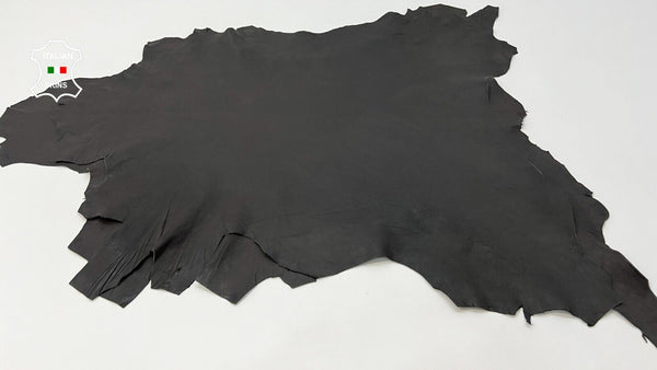 DARK BROWN ROUGH GRAINY Thick Soft Italian Goat leather 2 skins 14sqf 1.1mm C465