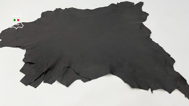 DARK BROWN ROUGH GRAINY Thick Soft Italian Goat leather 2 skins 14sqf 1.1mm C465