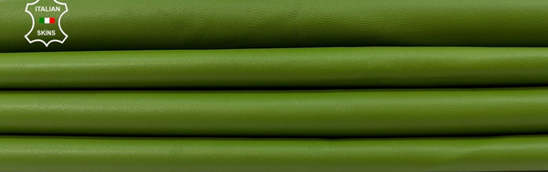 AVOCADO GREEN Soft Italian Lambskin Lamb Sheep leather hides 9sqf 0.8mm #B9810