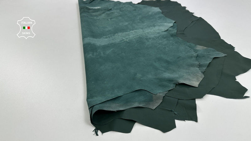 JUNGLE GREEN COLOR Soft Lambskin Lamb Sheep leather 3 skins 25sqf 0.8mm C2681
