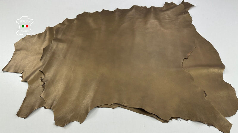BRONZE PEARLIZED Soft Italian Lambskin leather hides 2 skins 12+sqf 0.8mm #C2698