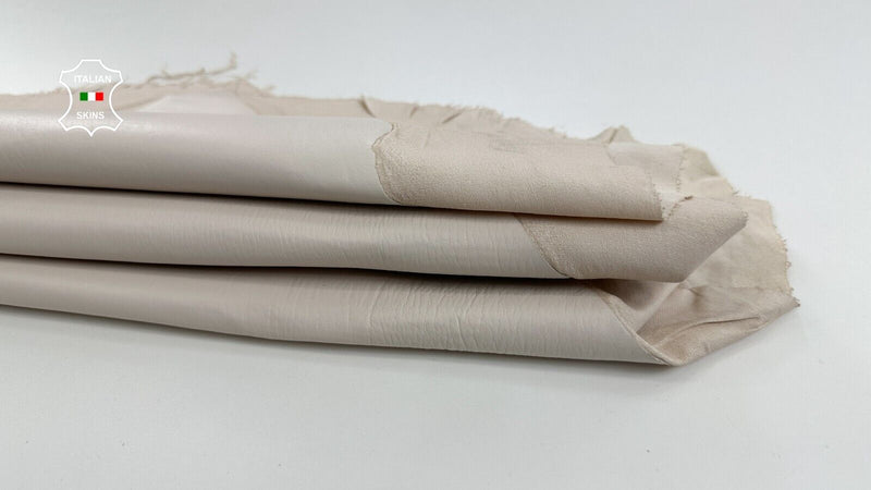 CREAM Soft STRETCH Backed Lambskin Sheep leather hides skins 4+sqf 1.0mm #C2812