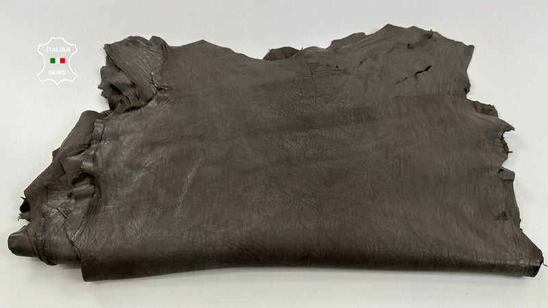 NATURAL GRAINY TAUPE GREY Thick Soft Lambskin leather 7 skins 36sqf 1.3mm #C2930