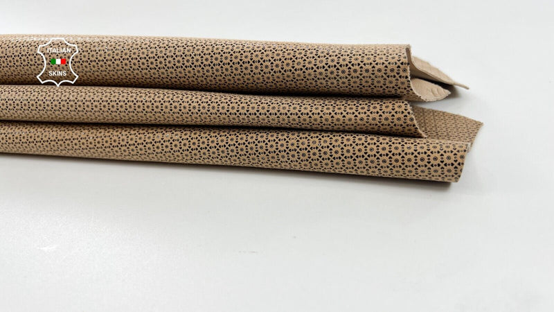 NUDE NUBUCK EYE ATTRACTION PRINT Soft Italian Goatskin leather 4+sqf 0.8mm C1162