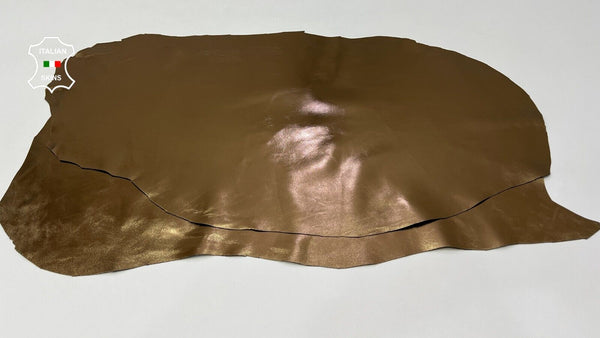 METALLIC BRONZE Soft Italian Lambskin leather hides 2 skins 10sqf 0.8mm #C290