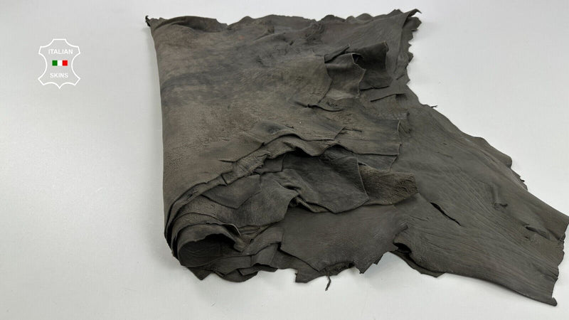 NATURAL GRAINY TAUPE GREY Thick Soft Lambskin leather 7 skins 36sqf 1.3mm #C2930