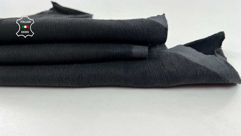 ANTHRACITE NUBUCK VEGETABLE TAN Stretch Lambskin leather hides 5sqf 0.7mm #C1292