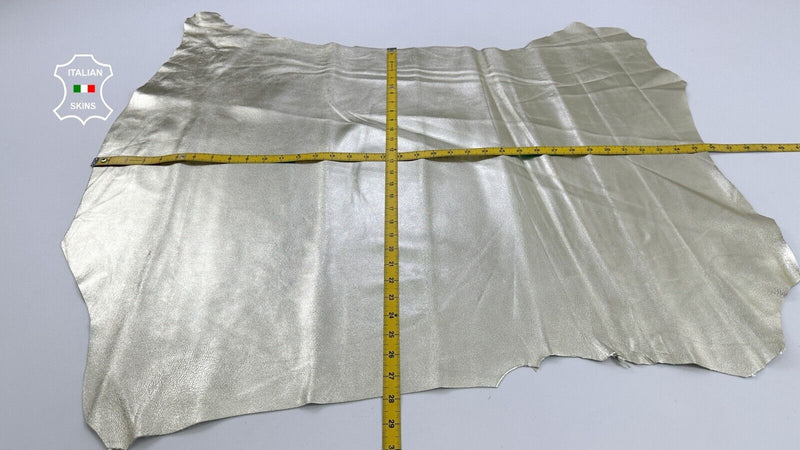 METALLIC LIGHT GOLD Soft Italian Lambskin Sheep leather hides 7sqf 1.0mm #C2485