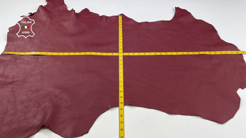 WINE BORDEAUX ROUGH Thick Goatskin Goat leather hides skins 8sqf 1.4mm #C2110