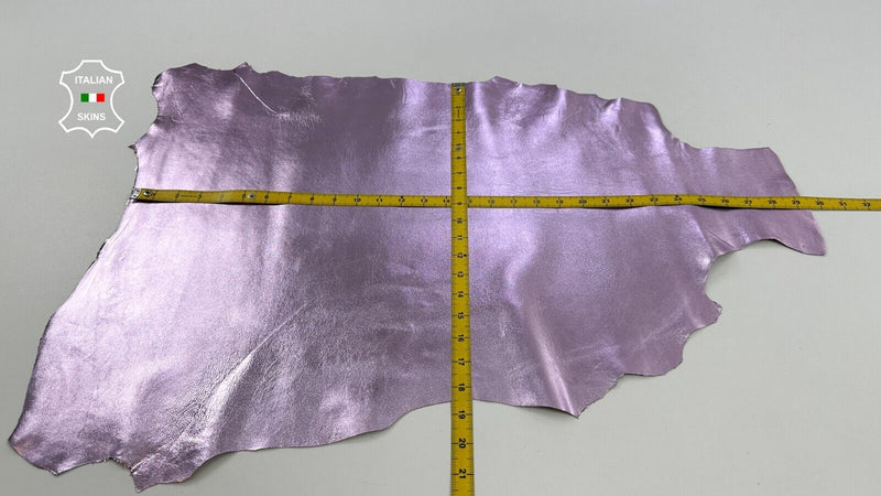 METALLIC PASTEL PINK Italian Goatskin leather hides skins 3+sqf 0.7mm #C2894