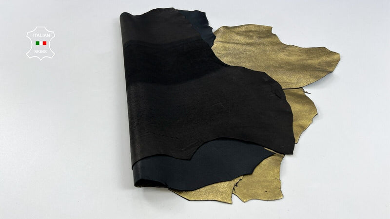 METALLIC ROSE GOLD ROUGH Soft Italian Goatskin leather hides 4+sqf 1.0mm #C1928