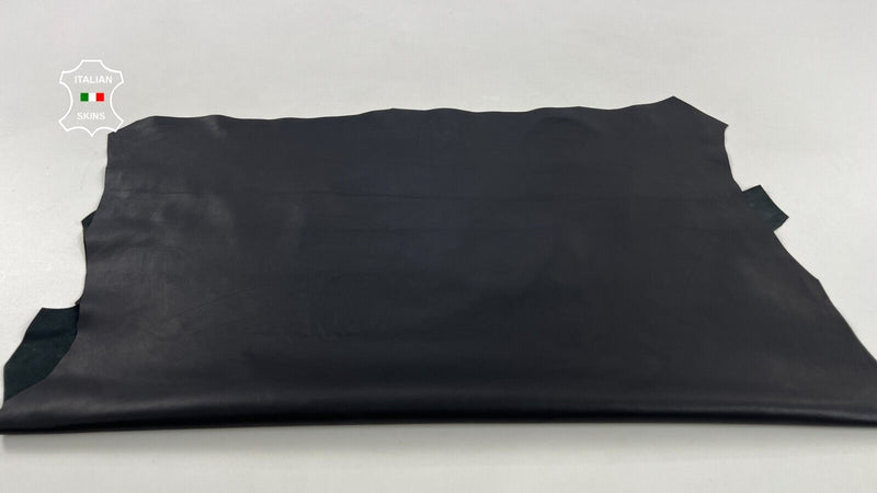 BLACK MIDNIGHT Thin Soft Italian Lambskin Sheep leather hides 6sqf 0.6mm #C1290