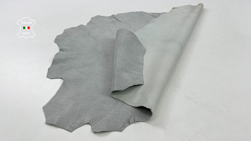 GREY NUBUCK EYE ATTRACTION PRINT Goatskin Goat leather hides 3+sqf 1.0mm #C1091