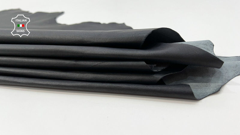 NATURAL ANTHRACITE GREY MIDNIGHT BLACK Lamb Leather 2 skins 10+sqf 0.5mm #B9876