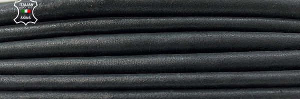 BLACK SHINY VINTAGE DOUBLE FACE CRACKLE Lamb leather 4 skins 25sqf 0.9mm #C258