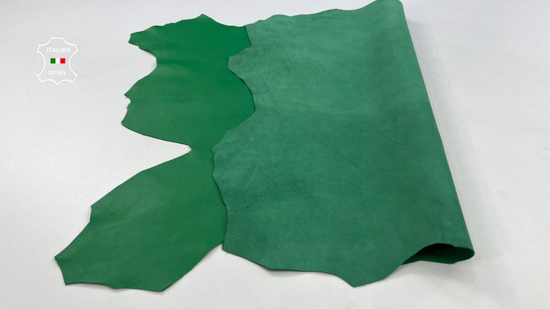 GREEN Thick Soft Italian Lambskin Sheep leather hides skins 6sqf 1.1mm #C1772
