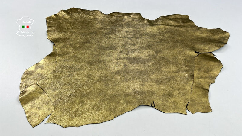 METALLIC ROSE GOLD ROUGH Soft Italian Goatskin leather hides 4+sqf 1.0mm #C1928