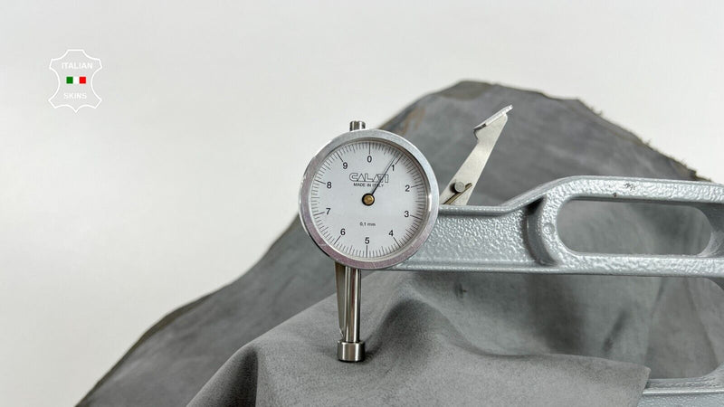 GREY DISTRESSED STRETCH VINTAGE LOOK Soft Lambskin leather hide 6sqf 0.8mm C1516