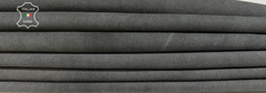Dark gray suede antiqued stretch lamb leather hide from Italianskins, 24 sq ft, 0.6mm thickness, ideal for leathercraft projects.
