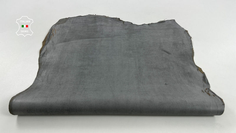 GREY DISTRESSED STRETCH VINTAGE LOOK Soft Lambskin leather hide 6sqf 0.8mm C1516