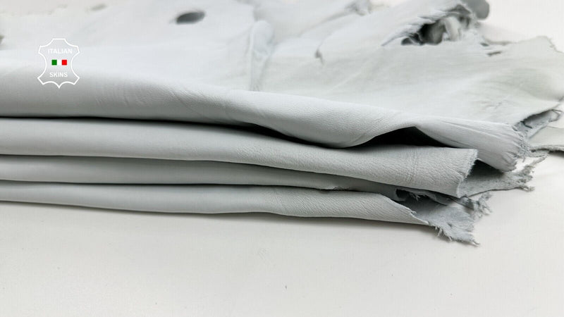 UNDYED OFF WHITE CHROME PROCESS Thick Lamb leather 2 skins 10+sqf 1.3mm #C2475