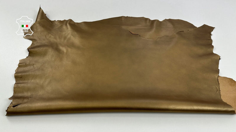 BRONZE PEARLIZED Soft Italian Lambskin leather hides 2 skins 12+sqf 0.8mm #C2698