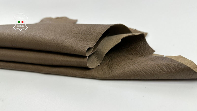 NATURAL GRAINY CAMEL BROWN Thick Soft Lambskin Sheep leather 4+sqf 1.1mm #C2354