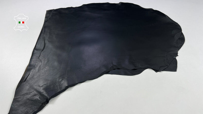 BLACK Thick Soft Italian STRETCH Lambskin leather 2 skins 11+sqf 1.3mm C1886